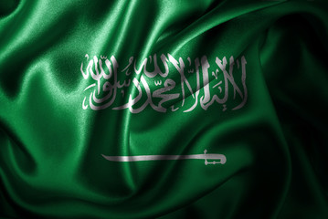 Saudi Arabia Silk Satin Flag