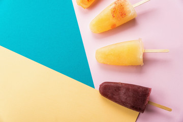 Colorful popsicles background