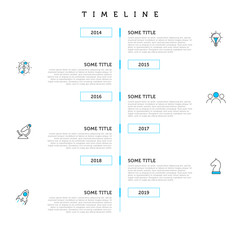 Infographic design template. Timeline concept with 6 steps