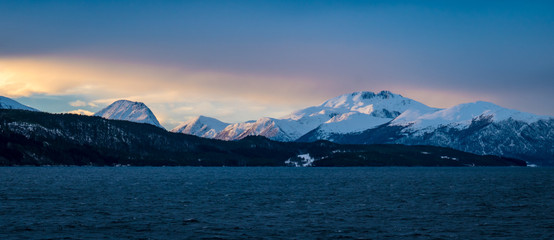 Cinematic landscape at arctic circle Canada