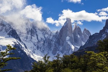 Cerro Torre Glacier & Lake an amazing view from Maestri mountain shelter, Patagonia, Argentina