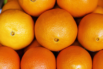 oranges on the counter, close-up