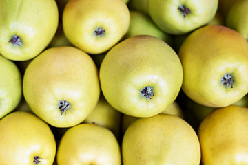 apples on the counter, close-up