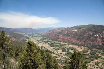 Fototapeta na wymiar The 416 fire in Durango, Colorado on Saturday June 2nd