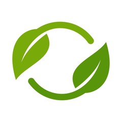 leaf logo. Nature icon. ecology symbol. vector eps 08.