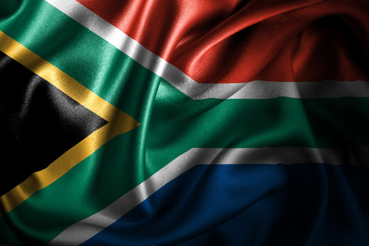 South Africa Silk Satin Flag