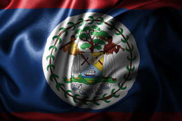 Belize Silk Satin Flag