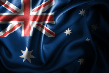 Austrailia Silk Satin Flag