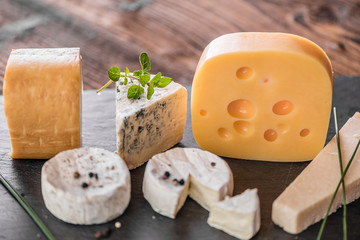 cheese board selection. 