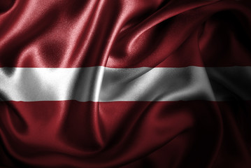 Latvia Silk Satin Flag