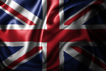 United Kingdom Silk Satin Flag