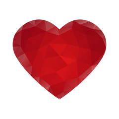 Naklejka na ściany i meble Vector abstract triangle with the shape of the heart