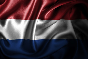 Netherlands Silk Satin Flag