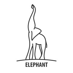 Logo template of elephant