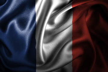 France Silk Satin Flag