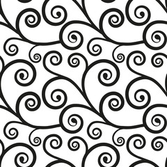 Vector illustration of seamless floral pattern on white background