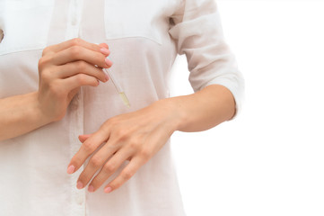 Beautiful female hands. Hand skin care. Beautiful Woman Hands