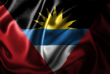 Antigua And Barbuda Silk Satin Flag