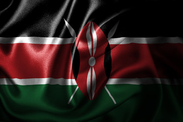 Kenya Silk Satin Flag