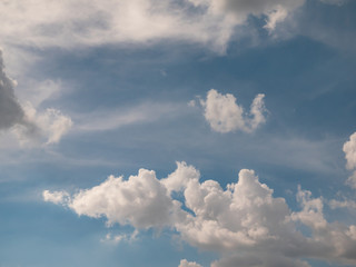 Fototapeta premium Blue sky background with clouds, background sky.