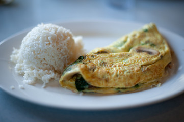 Rice and eggs