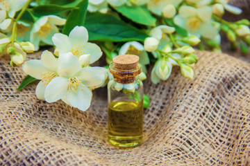 Jasmine essential oil. selective focus. 