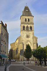 Eglise de Thiviers (24800) dans le Périgord, département de la Dordogne, en région Nouvelle-Aquitaine, France