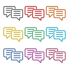 Comments icon, color icons set