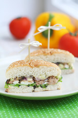 Homemade  sandwich with tuna