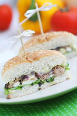 Homemade  sandwich with tuna