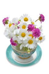 Bouquet of flowers isolated on a waite background
