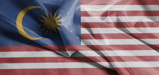 Waving National flag of Malaysia