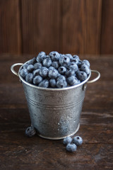 Wet fresh Blueberry background. Studio macro shot