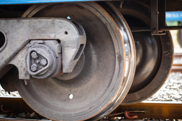Rail and train components, Rail wheel, Railroad tracks
