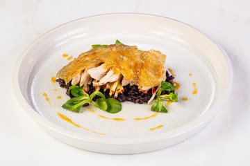 Guinea fowl with rice
