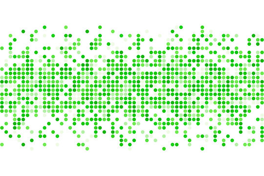 Abstract green spring summer mosaic - vector background from circles with copy space