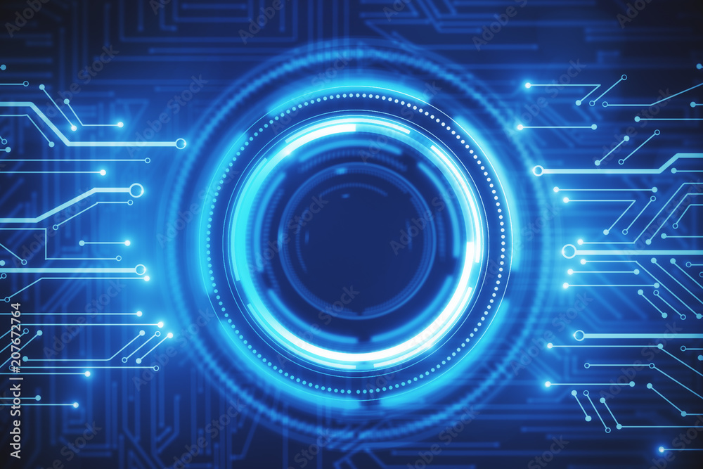 Poster digital business interface background