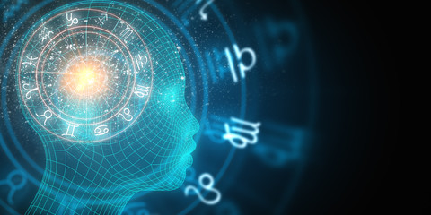 Creative horoscopic backdrop