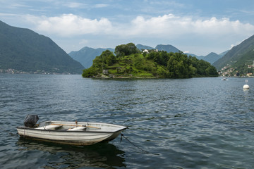 Naklejka na ściany i meble Isola Comacina ( Lago di Como )