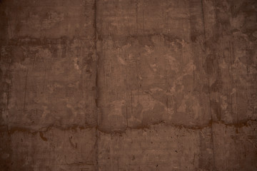 Brown stucco wall background, painted cement wall texture
