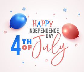 Naklejka premium 4th July, happy independence day in United States of America, USA. Festive Vector illustration design background