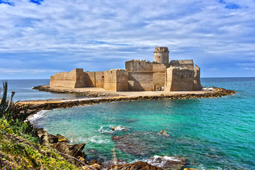 The castle in the Isola di Capo Rizzuto, Calabria, Italy