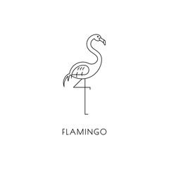 Flamingo outline icon