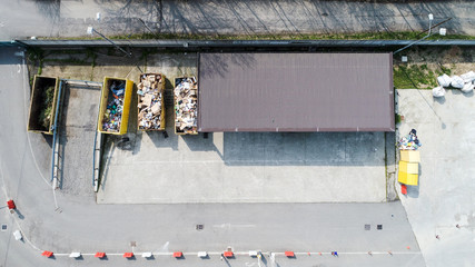 Waste disposal plant aerial photo