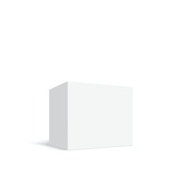 Blank horizontal paper box. Vector illustration