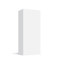 Blank vertical paper box. Vector illustration