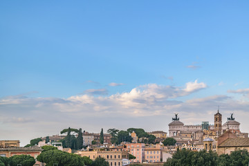 Fototapeta na wymiar Aerial View Rome Cityscape