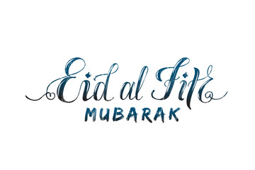Naklejka na ściany i meble EPS 10. Eid al Fitr MUBARAK greeting card vector Illustration. Template for budge, banner, icon, logotype, invitation. Happy Eid-al-Fitr