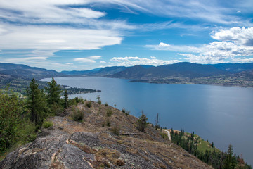 A view of okanagan Valley from high in the mountains.