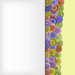 abstract vector vintage colored circles card